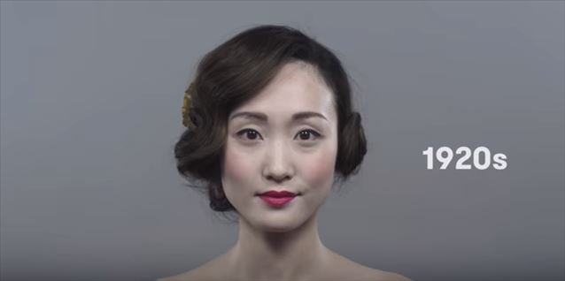 日本のヘアメイクトレンド100年史動画キャプチャ4