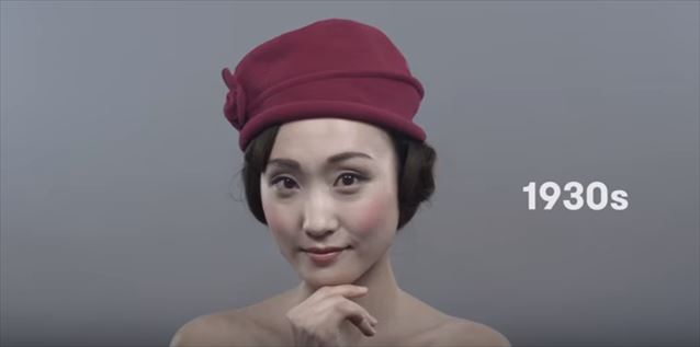 日本のヘアメイクトレンド100年史動画キャプチャ5
