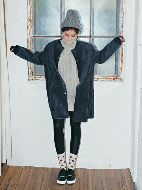韓国オルチャンファッションのレディース冬コーディネート画像6