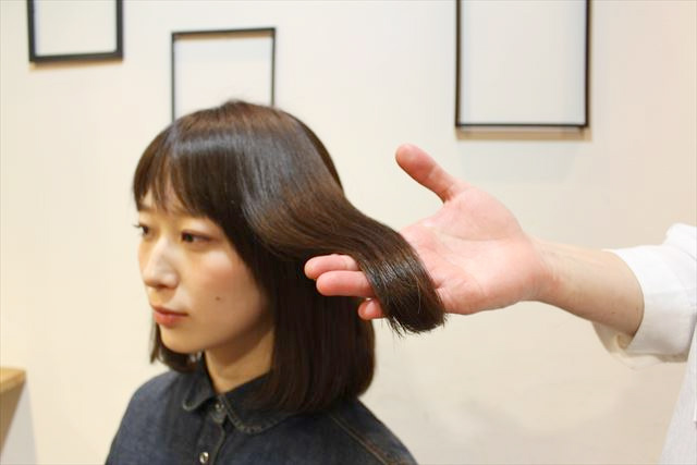 チャップアップシャンプー使用後の女性の髪の状態画像1