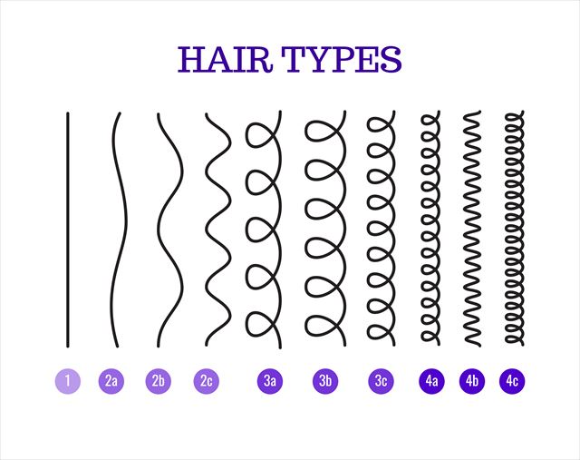 髪質タイプの違いを表したイラスト