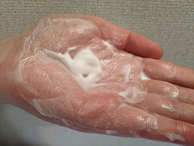 プリマモイスト洗顔料の泡の画像