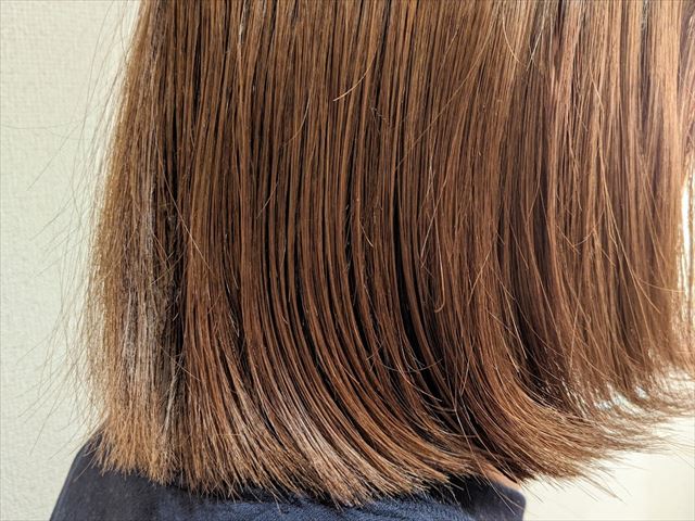 SHINTO WATERの使用が終わった髪の画像