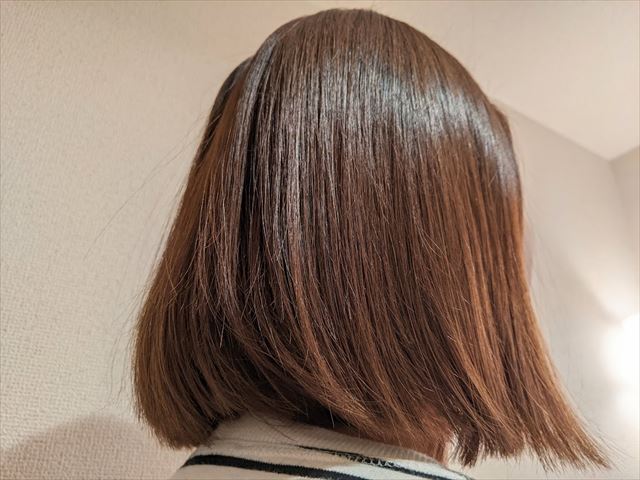 SHINTO WATER使用後の髪の毛の画像1